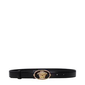 Versace Black Leather Regular Women's Belt
